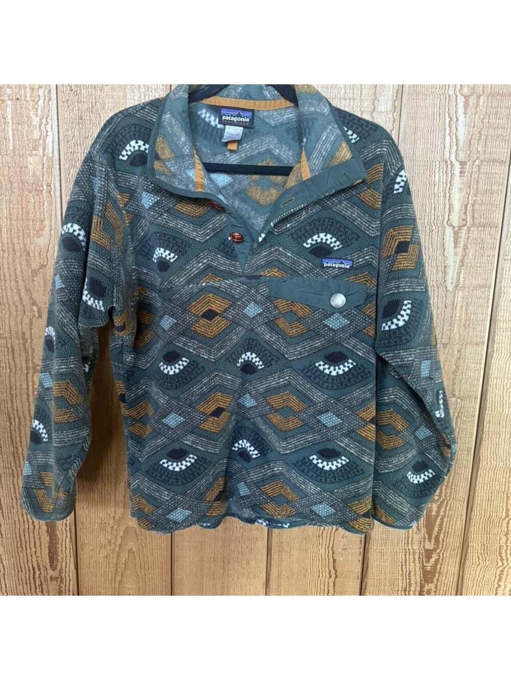 Patagonia Fleece Slowfoot Fatigue snap T Synchilla pullover, limited edition